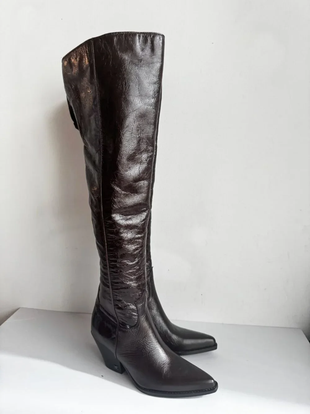 Anthropologie Sam Edelman Julee Boots Over the knee aArk Chocolate Brown 8